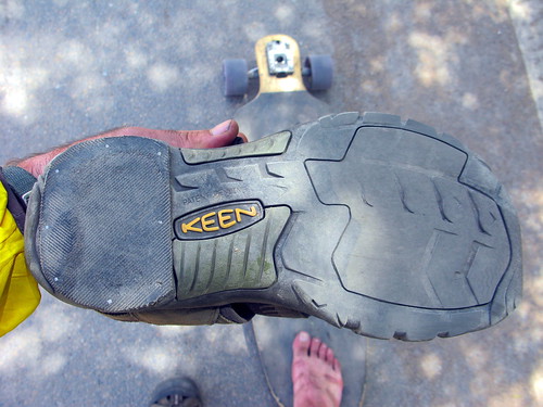 The sole repair job on the Keen Sandals near Huini, Gansu Province, China