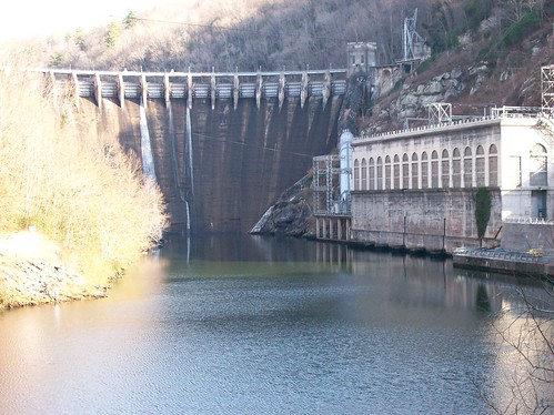 Cheoah Dam viewed from North Carolina State Highway 129 by David C. Foster.