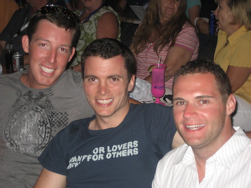 Matt, Josh and Dave at a show on Carnival Ecstasy