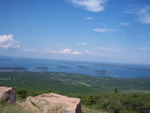 A view familiar to many of you: The islands of Frenchman Bay from atop Cadillac Mountain