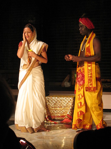 Elder Kunti offers her prayers to Krishna