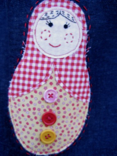 Mia P's matroyshka bag doll detail