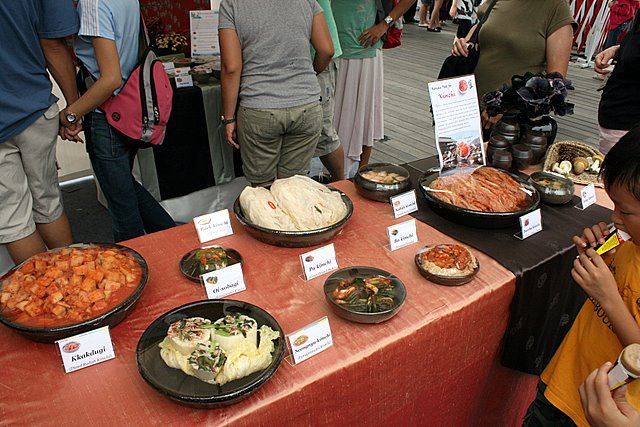 Nine different kinds of kimchi on display at Korea Festival 2008