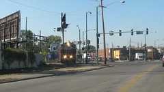 Central Illinois Railroad switching local crossing South Ashland Avenue. Chicago Illinois. Friday, October 31st, 2008.