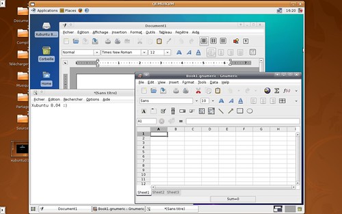 Xubuntu avec quelques logiciels légers.