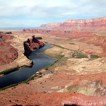 View from Spencer Trail of Lee's Ferry and the Vermilion Cliffs