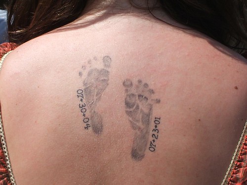 baby feet tattoo. A Mother#39;s Tattoo at the