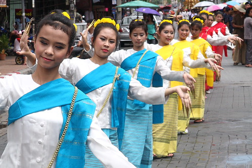 Dancers at the Chiang Mai Inthakin (City Pillar) Festival