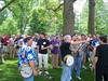 Lining up for the group photo at Midwest Banjo Camp 2008