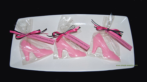 pink shoes bachelorette party favors sex in the city theme