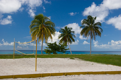 Volley Ball court on the beach, Playa Maria, Cuba