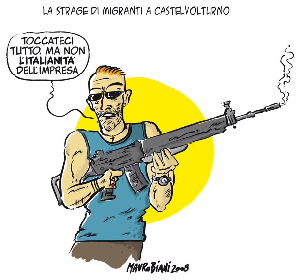 Una vignetta di Mauro Biani