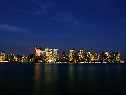 new york city skyline night. the night (New York City