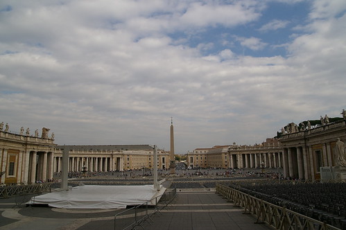 梵蒂岡前的廣場 望彌撒應該很壯觀