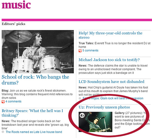 Guardian Online features U2-A Diary