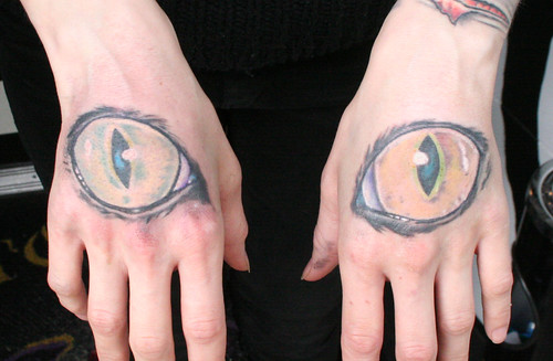  cats eyes tattoo by Mirek vel Stotker 