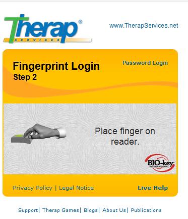 fingerprint login by you.