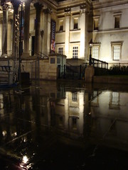 National Galery & reflection in puddle (3)