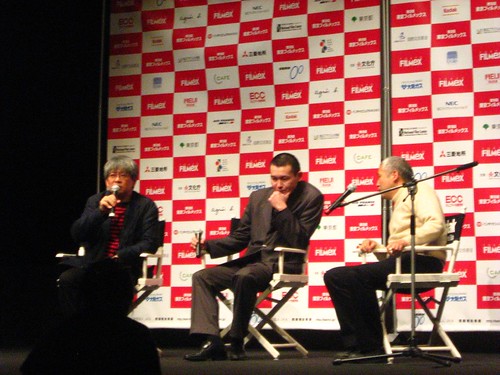 Director Abai Kulbai during Q and A session for 'STRIZH' at Tokyo Filmex 