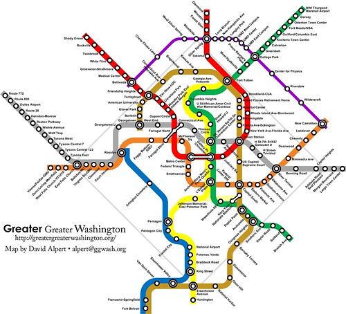 map of dc metro. Conceptual map for transit