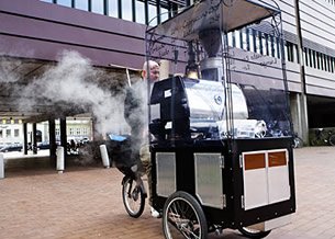 Coffee cart in Copenhagen, Ole Skram