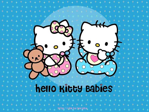 Hello Kitty Wallpaper Pink. Hello Kitty Babies - Wallpaper