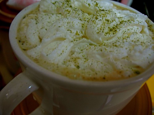 green tea + coffee + whipped cream = heaven