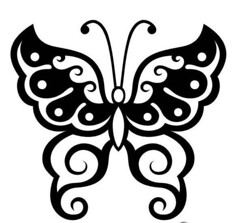 black tattoo  butterfly for tribal tattoos picture
