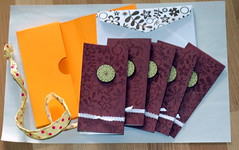 Embellishing the cards and envelopes