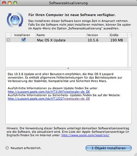 Max OS X 10.5.6
