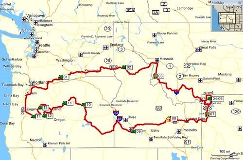 Yellowstone 2011 Route