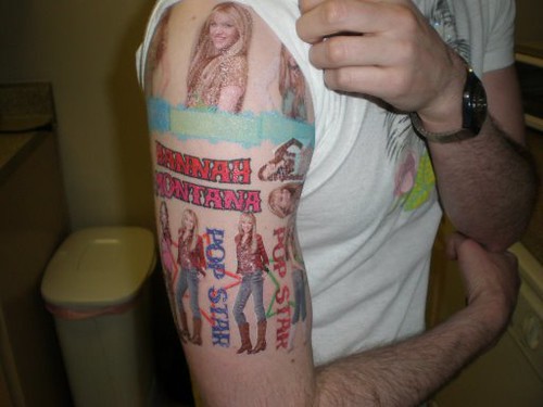 Nathan's Hannah Montana tattoo by erindyan