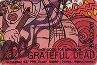 Grateful Dead - Boston Garden backstage pass: 9/24/91