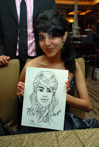 caricature live sketching for wedding dinner 120708  - 65