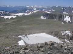 Tyndall Glacier & Flattop (mid right)