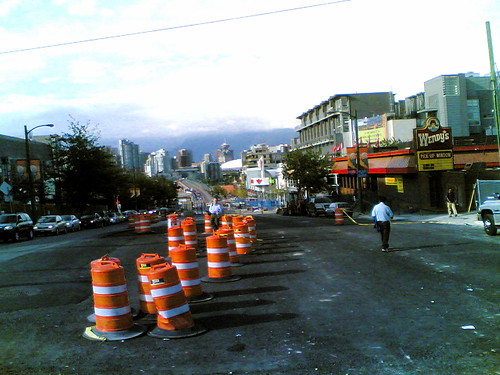 Canada Line construction on Broadway and Cambie