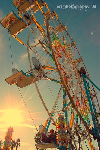 Ferris Wheel with Sunbeams