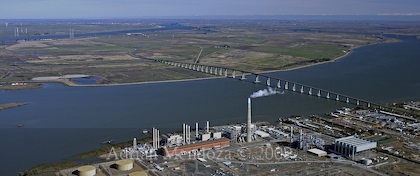 "Aerial Photo" "California Delta" "Antioch Bridge" "San Joaquin River"