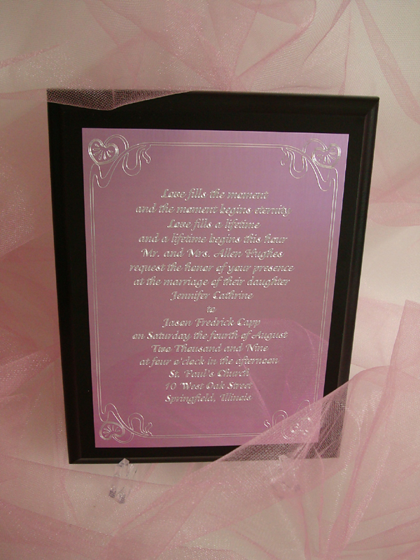 A truly special and unique wedding gift or keepsake personalized with your 