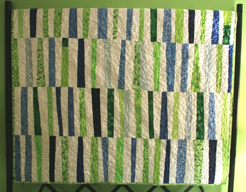 blue green quilt