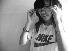 young person wearing a Nike tshirt
