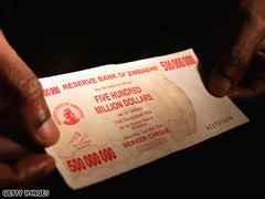 Zimbabwe 500 million banknote
