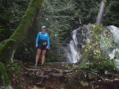 Club Fat Ass Events - Happy Jess at Mystery Falls during the 2008 Go Deep