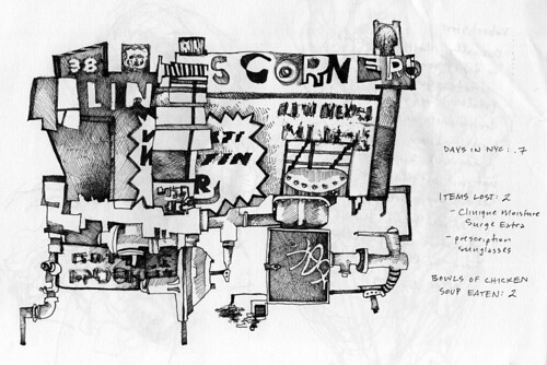Sketchbook: I Miss Oklahoma, ink on paper, February 2009 by Sarah Atlee