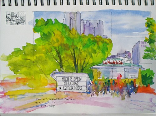 Watercolor Sketch - Dallas Farmer's Market