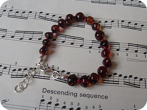Baltic amber teething anklet by ChookMook
