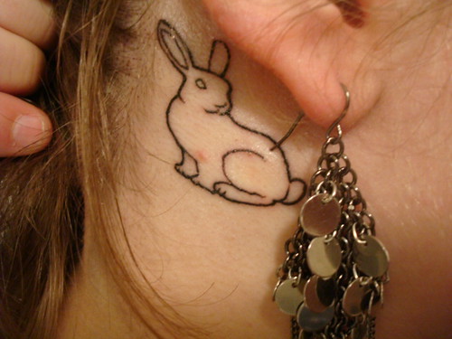  got my third tattoo Simple rabbit to represent my Chinese zodiac symbol 