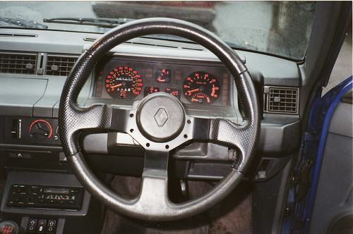 1987 Renault 5 Gt Turbo. Dashboard of Renault 5 GT