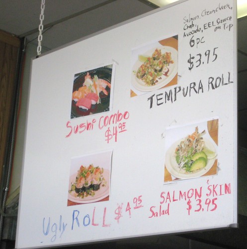 Menu @ Ugly Roll Sushi by you.