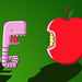 Worm and the apple by christopher wainman